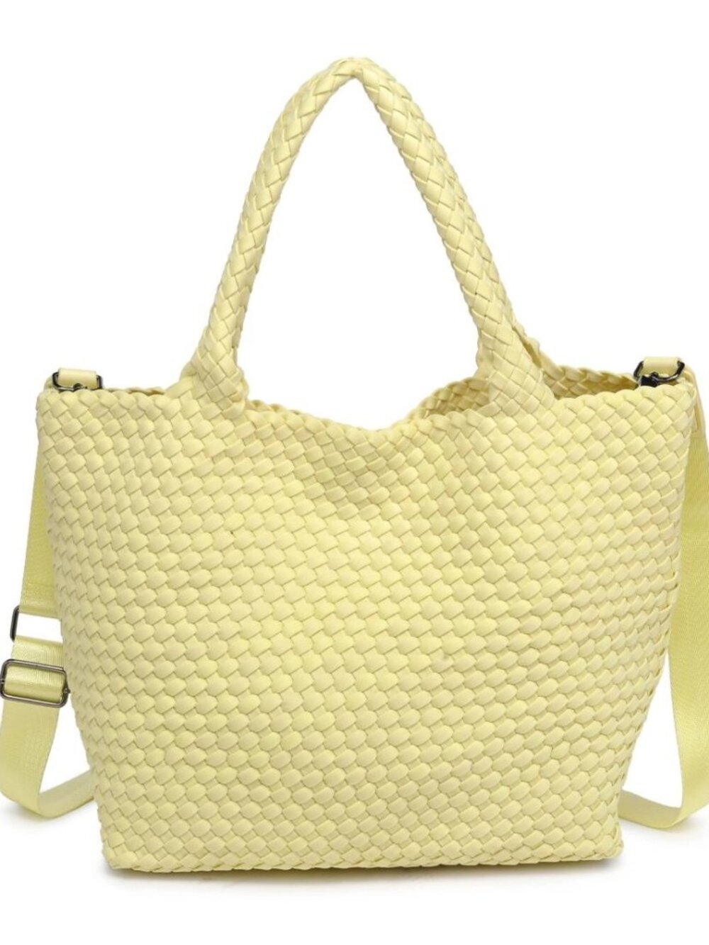 Sol and Selene Sky's The Limit Medium Tote Neoprene Butter Travel Crossbody Bag